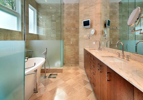 Slide-Frameless-Glass-Shower-Doors-Custom-Bathroom-Mirrors_500x350